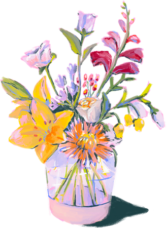 Painterly Flower Vase Gifts That Show Care Colorful